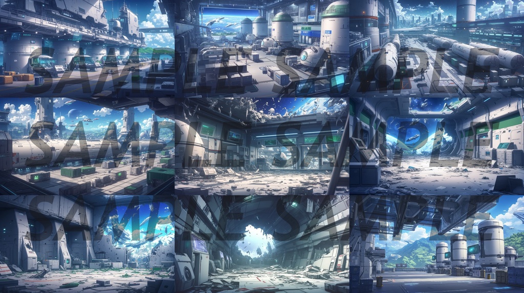 【235枚】SF・宇宙都市・未来都市 背景イラスト集【著作権フリー】スペースオペラ・サイファイ