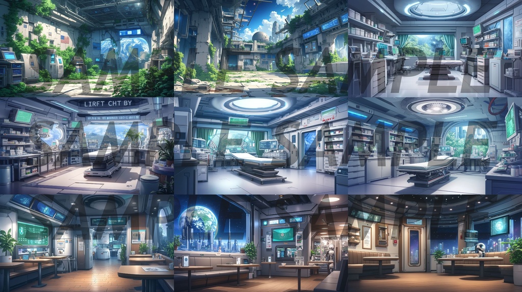 【235枚】SF・宇宙都市・未来都市 背景イラスト集【著作権フリー】スペースオペラ・サイファイ