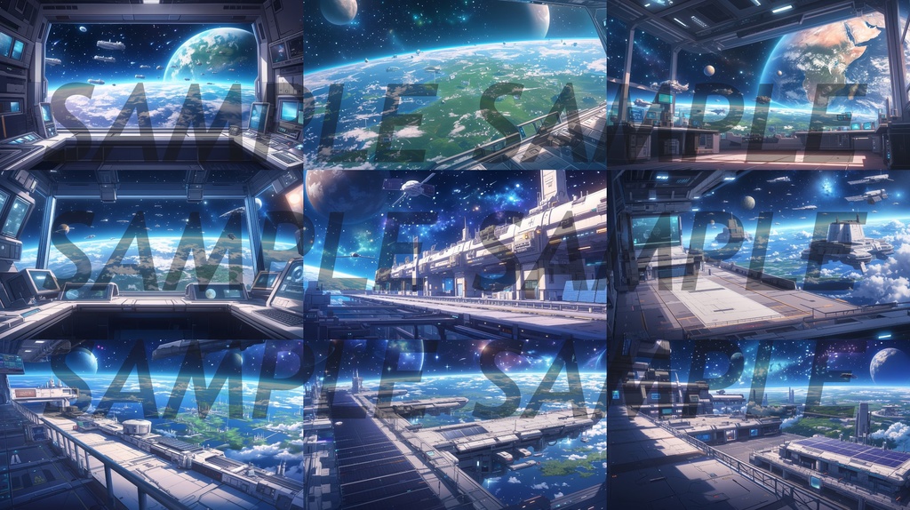 【235枚】SF・宇宙都市・未来都市 背景イラスト集【著作権フリー】スペースオペラ・サイファイ