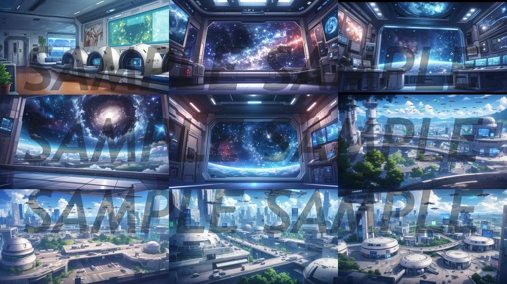 【235枚】SF・宇宙都市・未来都市 背景イラスト集【著作権フリー】スペースオペラ・サイファイ