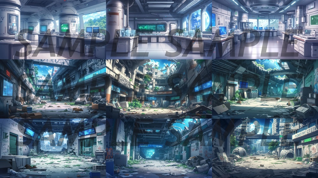 【235枚】SF・宇宙都市・未来都市 背景イラスト集【著作権フリー】スペースオペラ・サイファイ