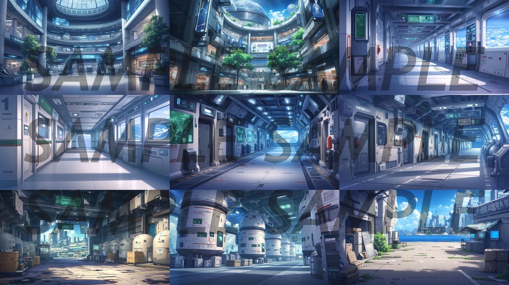 【235枚】SF・宇宙都市・未来都市 背景イラスト集【著作権フリー】スペースオペラ・サイファイ