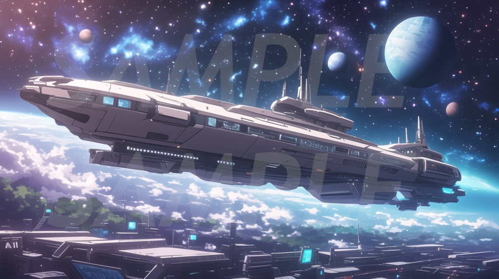 【235枚】SF・宇宙都市・未来都市 背景イラスト集【著作権フリー】スペースオペラ・サイファイ