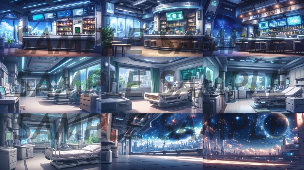 【235枚】SF・宇宙都市・未来都市 背景イラスト集【著作権フリー】スペースオペラ・サイファイ