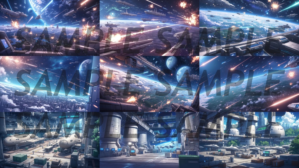 【235枚】SF・宇宙都市・未来都市 背景イラスト集【著作権フリー】スペースオペラ・サイファイ