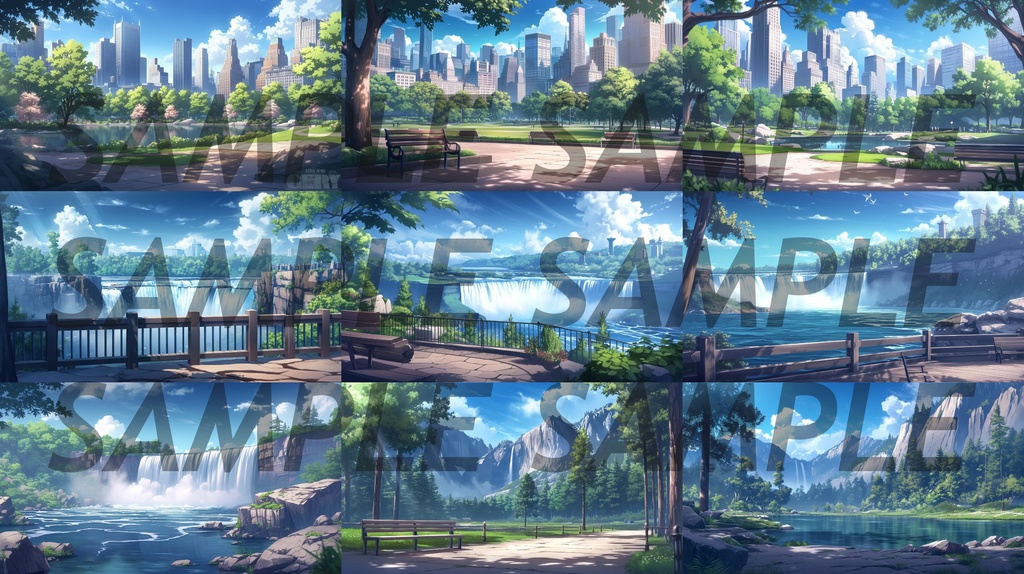 【364枚】世界観光名所 イラスト背景画/風景画【著作権フリー素材】