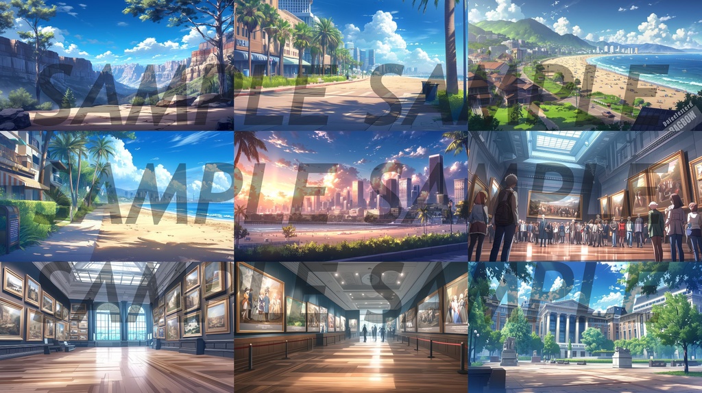 【364枚】世界観光名所 イラスト背景画/風景画【著作権フリー素材】