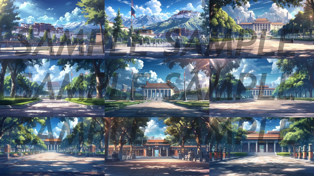 【364枚】世界観光名所 イラスト背景画/風景画【著作権フリー素材】