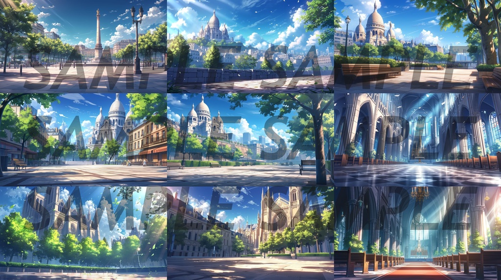 【364枚】世界観光名所 イラスト背景画/風景画【著作権フリー素材】