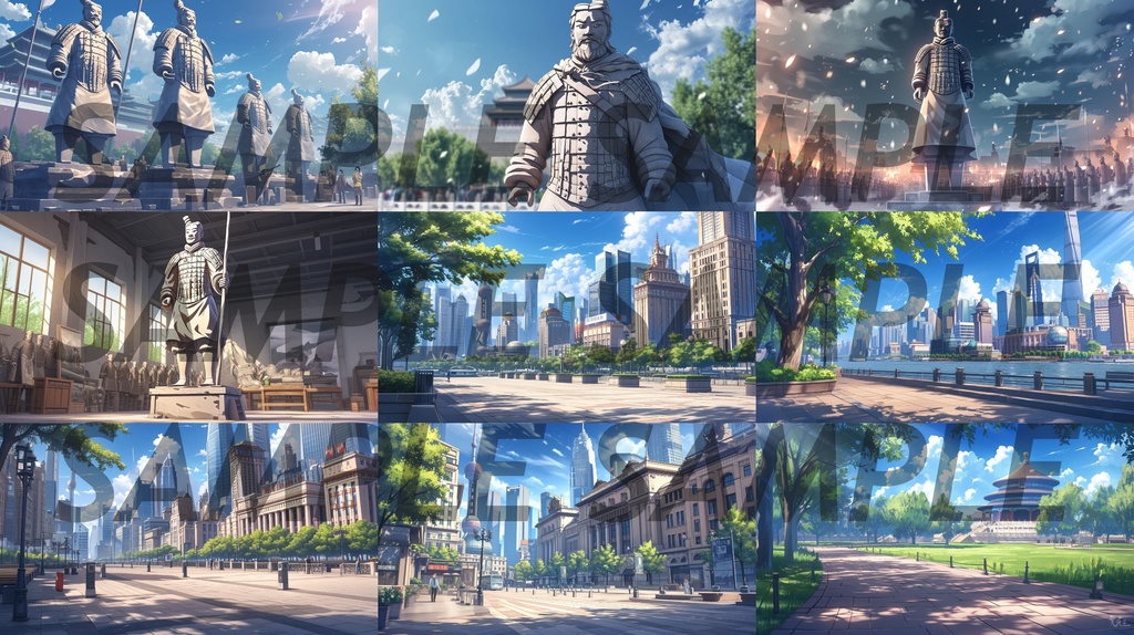 【364枚】世界観光名所 イラスト背景画/風景画【著作権フリー素材】