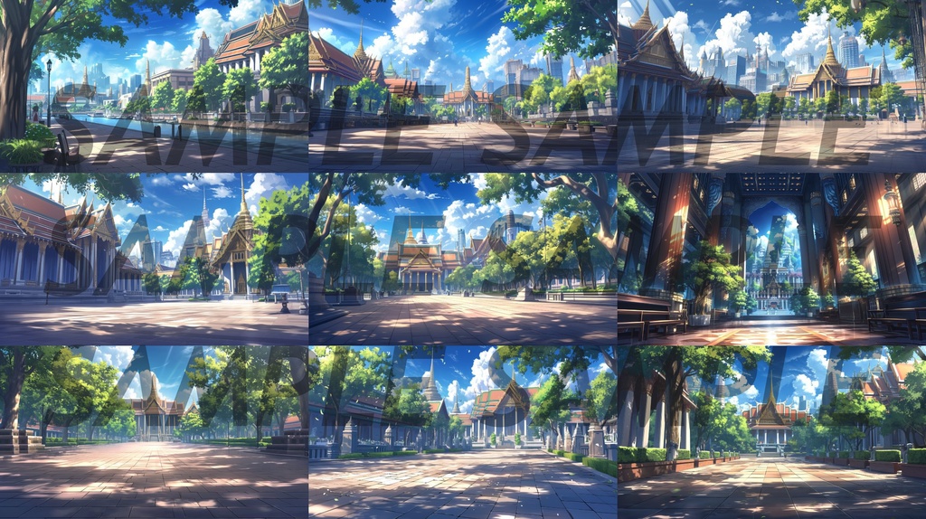 【364枚】世界観光名所 イラスト背景画/風景画【著作権フリー素材】