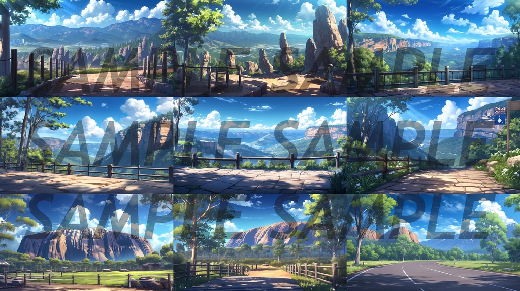 【364枚】世界観光名所 イラスト背景画/風景画【著作権フリー素材】