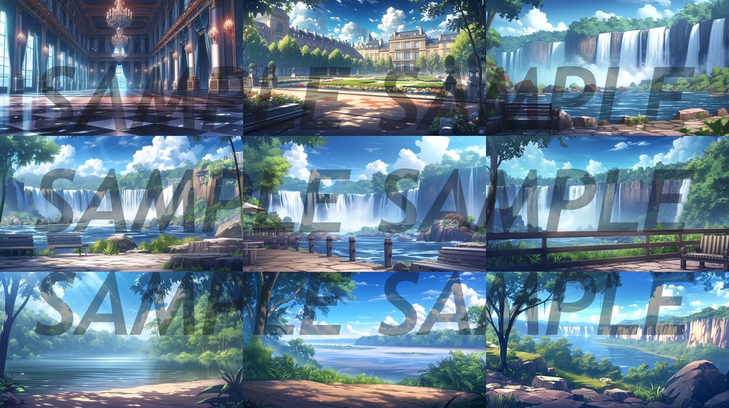 【364枚】世界観光名所 イラスト背景画/風景画【著作権フリー素材】