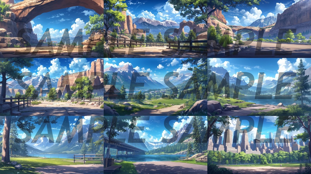 【364枚】世界観光名所 イラスト背景画/風景画【著作権フリー素材】