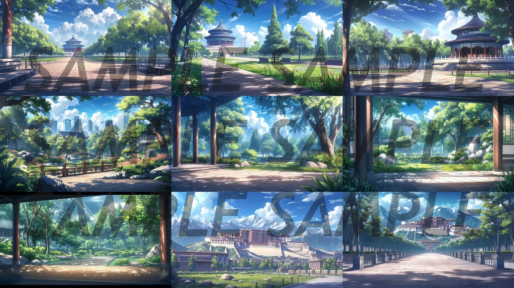 【364枚】世界観光名所 イラスト背景画/風景画【著作権フリー素材】