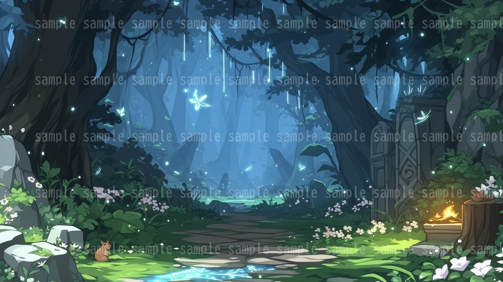 【62枚】森の背景イラスト【著作権フリー】TRPG/風景画/ゲーム