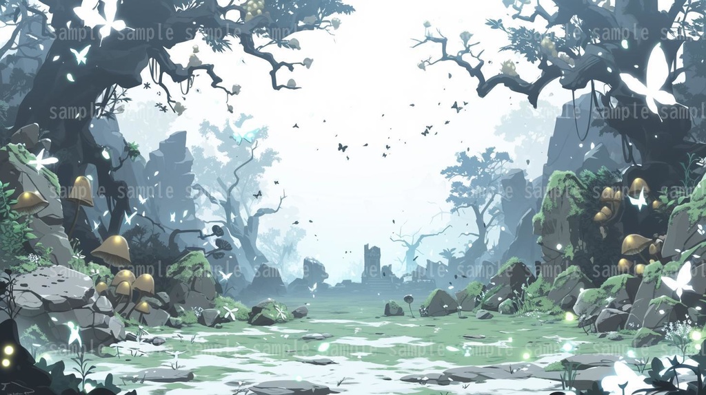【62枚】森の背景イラスト【著作権フリー】TRPG/風景画/ゲーム