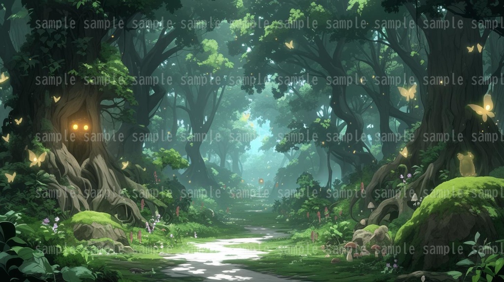 【62枚】森の背景イラスト【著作権フリー】TRPG/風景画/ゲーム