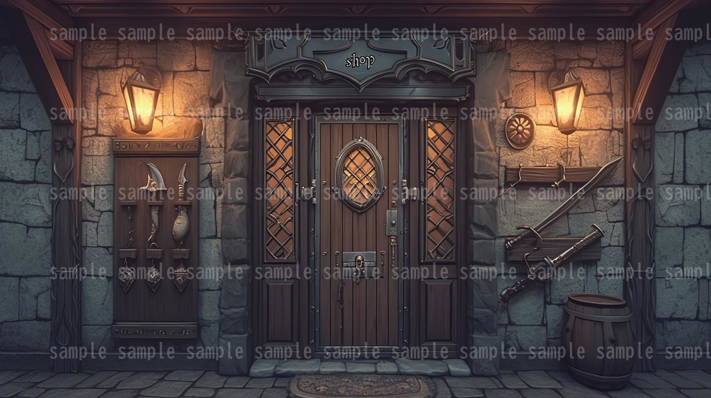 【54枚】RPGの店内背景イラスト集【著作権フリー】武器屋/防具屋/宿屋/教会/カジノ