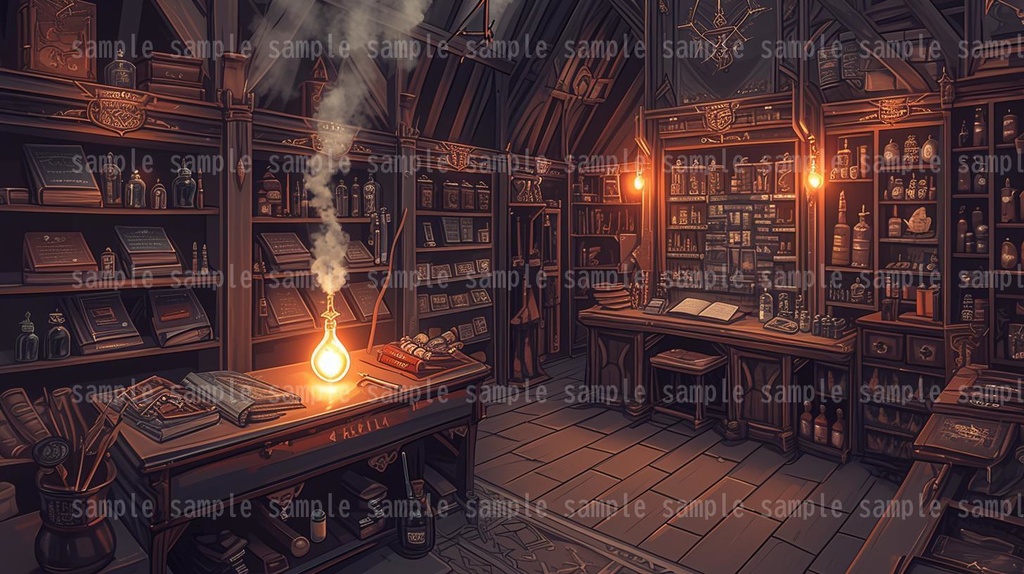 【54枚】RPGの店内背景イラスト集【著作権フリー】武器屋/防具屋/宿屋/教会/カジノ