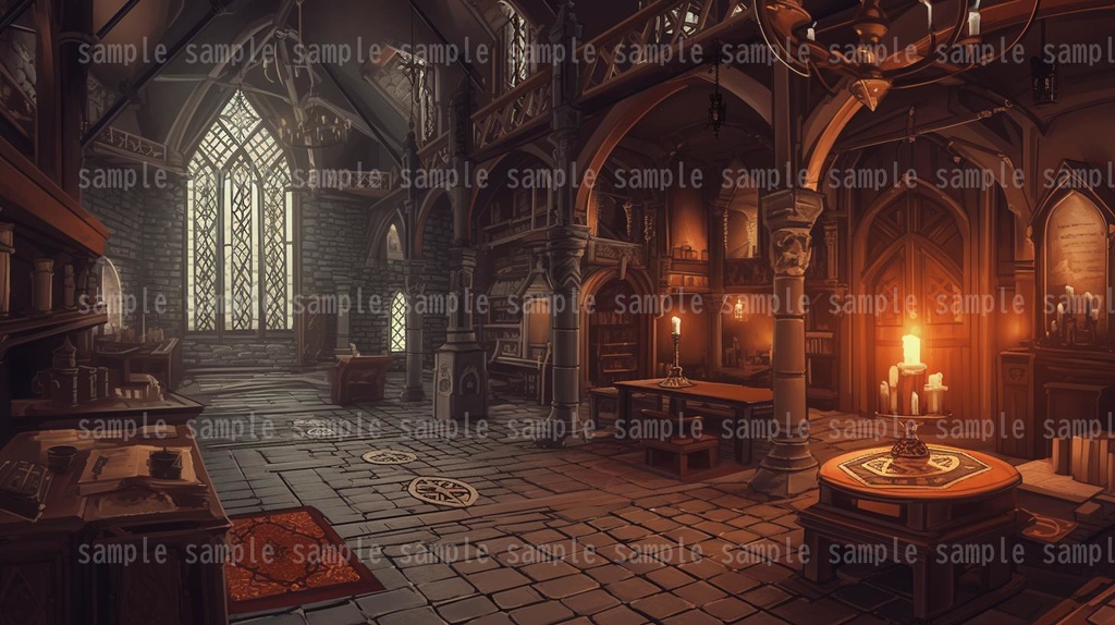 【54枚】RPGの店内背景イラスト集【著作権フリー】武器屋/防具屋/宿屋/教会/カジノ