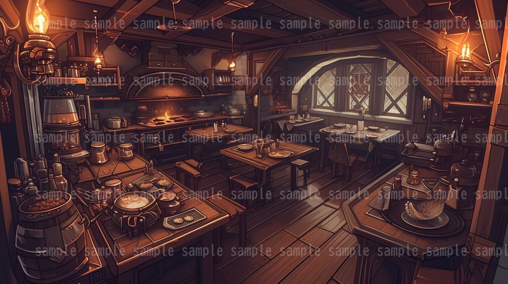 【54枚】RPGの店内背景イラスト集【著作権フリー】武器屋/防具屋/宿屋/教会/カジノ