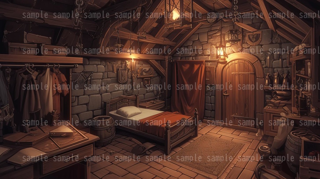 【54枚】RPGの店内背景イラスト集【著作権フリー】武器屋/防具屋/宿屋/教会/カジノ