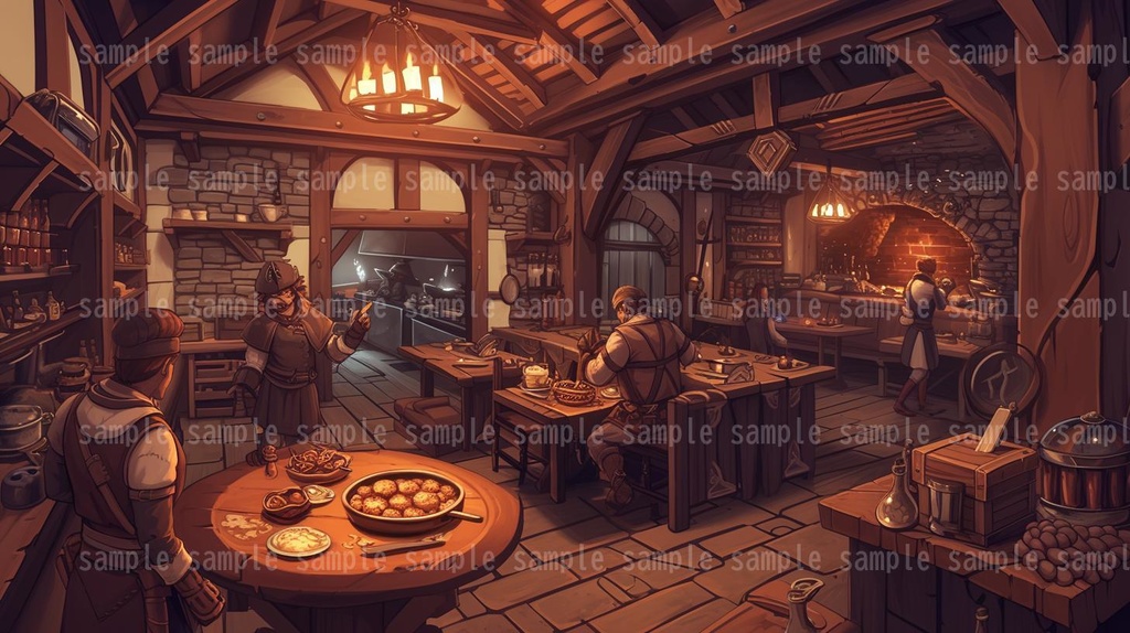 【54枚】RPGの店内背景イラスト集【著作権フリー】武器屋/防具屋/宿屋/教会/カジノ