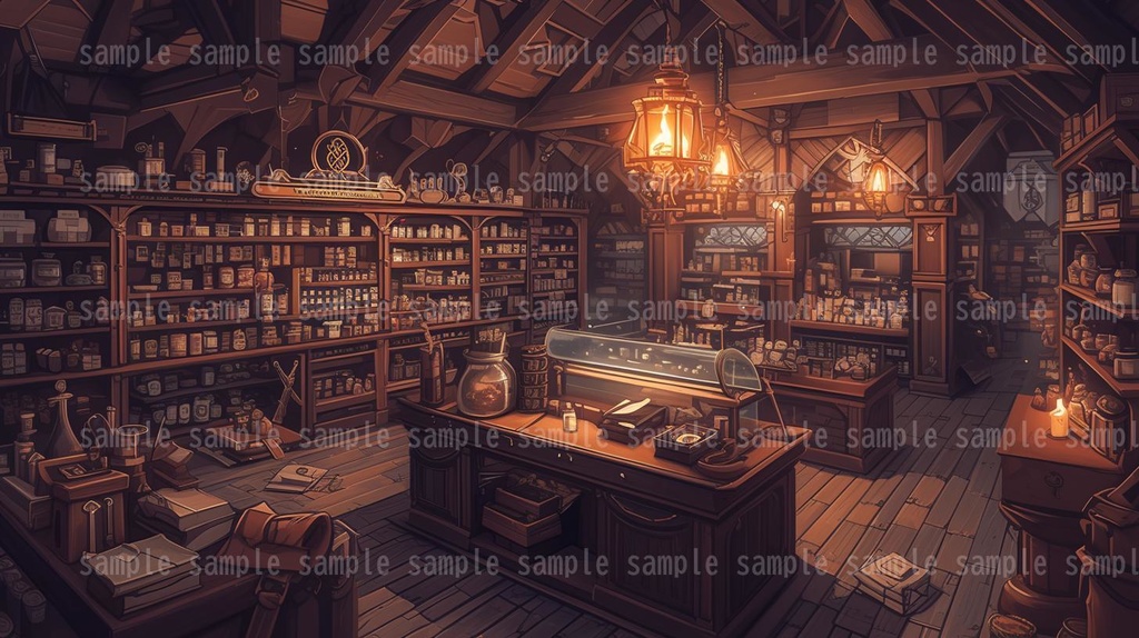 【54枚】RPGの店内背景イラスト集【著作権フリー】武器屋/防具屋/宿屋/教会/カジノ