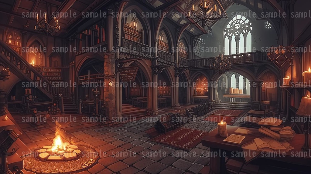 【54枚】RPGの店内背景イラスト集【著作権フリー】武器屋/防具屋/宿屋/教会/カジノ