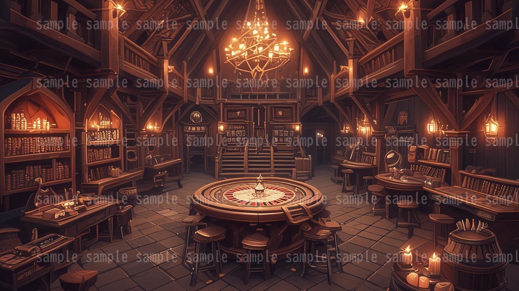 【54枚】RPGの店内背景イラスト集【著作権フリー】武器屋/防具屋/宿屋/教会/カジノ