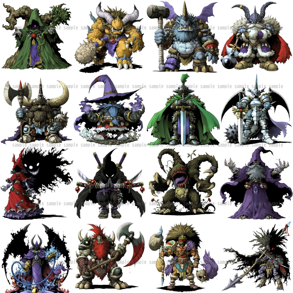 【383種】モンスターイラスト 背景透過/TRPG/ゲーム/RPGツクール/挿絵/アイコン