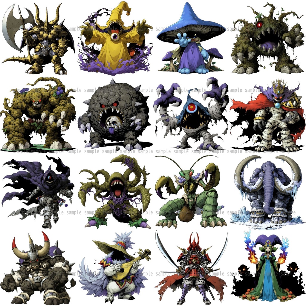 【383種】モンスターイラスト 背景透過/TRPG/ゲーム/RPGツクール/挿絵/アイコン