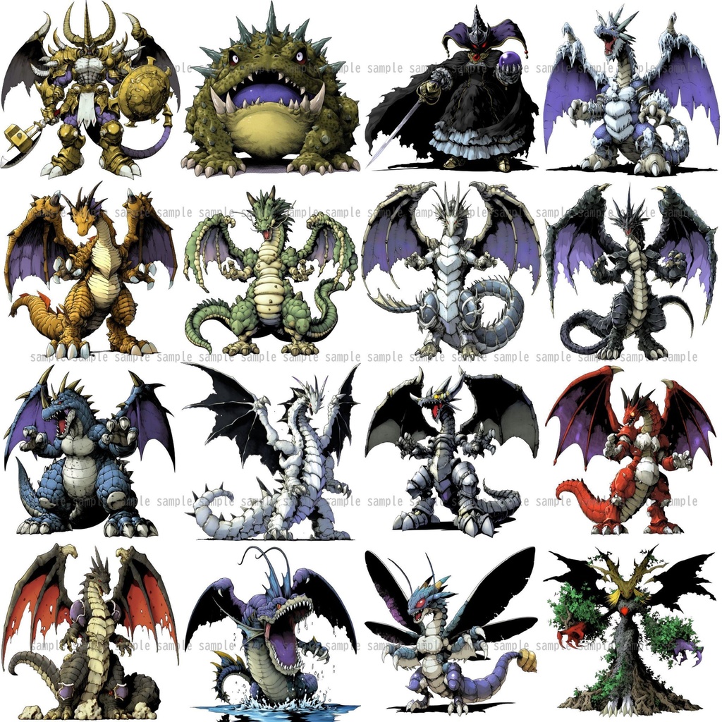 【383種】モンスターイラスト 背景透過/TRPG/ゲーム/RPGツクール/挿絵/アイコン