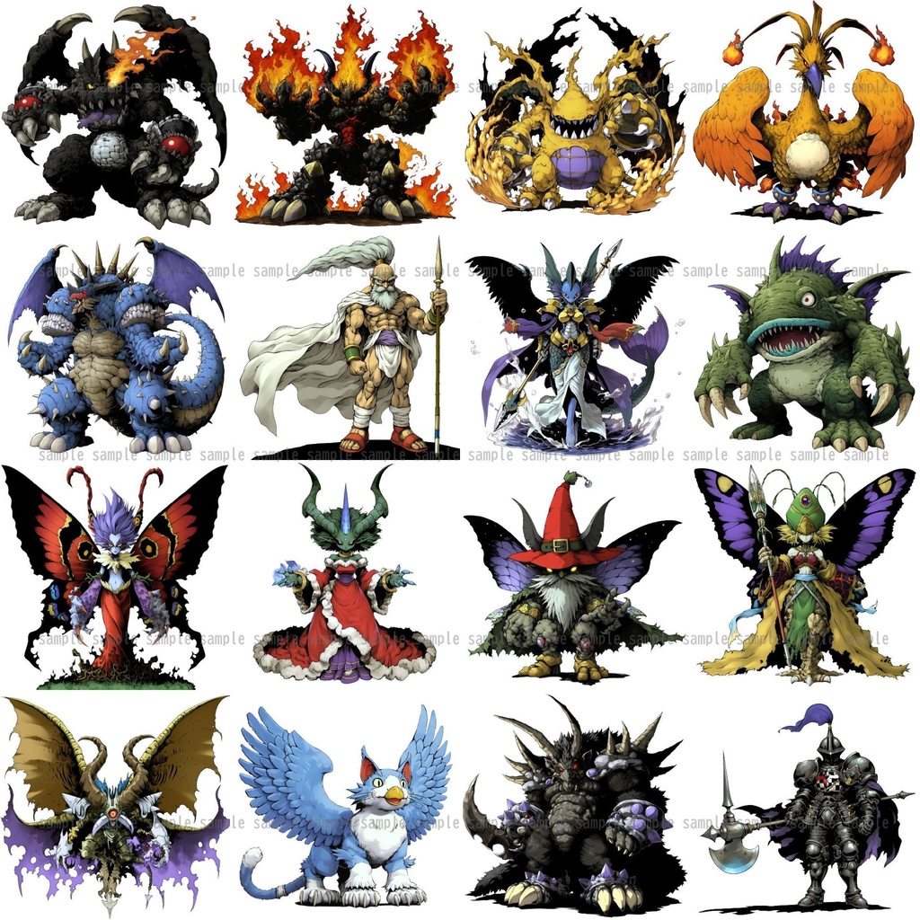 【383種】モンスターイラスト 背景透過/TRPG/ゲーム/RPGツクール/挿絵/アイコン