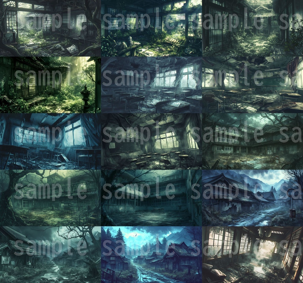 【202枚】和風ホラー背景イラスト/風景画/TRPG/怖い背景画