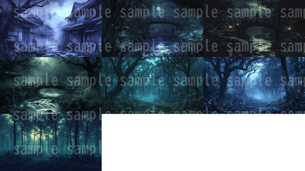 【202枚】和風ホラー背景イラスト/風景画/TRPG/怖い背景画