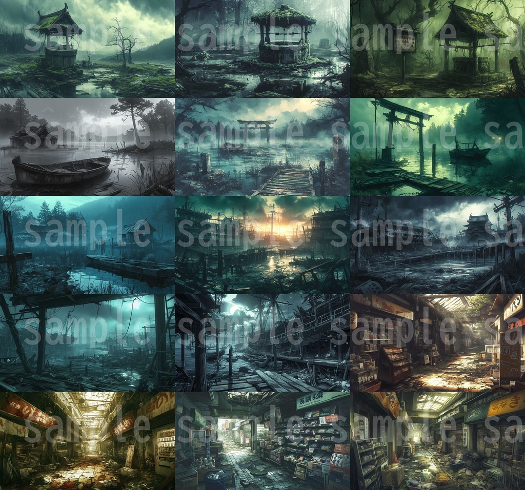 【202枚】和風ホラー背景イラスト/風景画/TRPG/怖い背景画