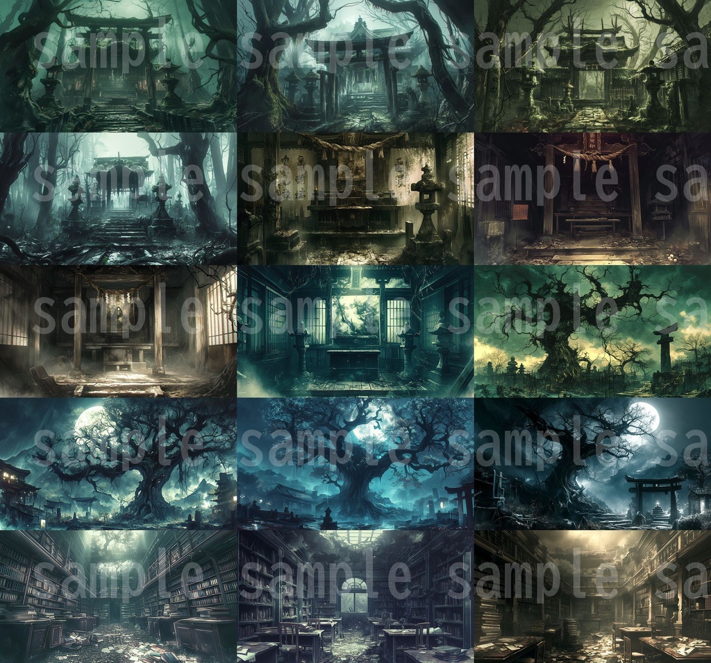 【202枚】和風ホラー背景イラスト/風景画/TRPG/怖い背景画