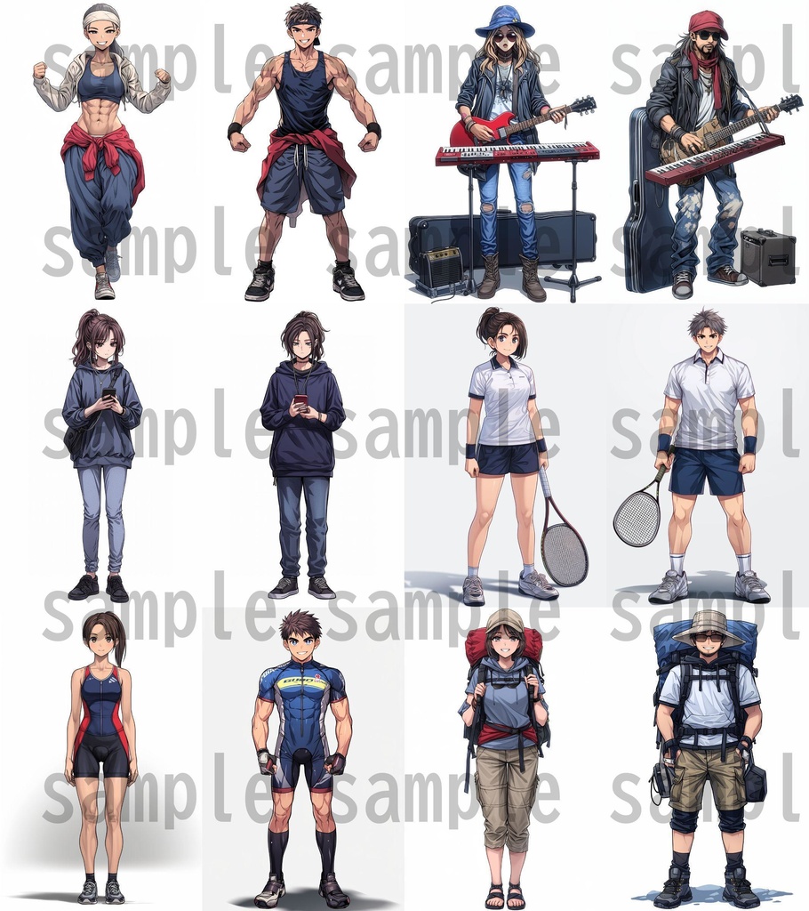 【172枚】現代人立ち絵イラスト【著作権フリー素材】TRPG