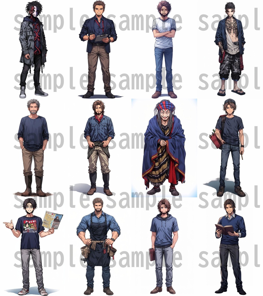 【172枚】現代人立ち絵イラスト【著作権フリー素材】TRPG