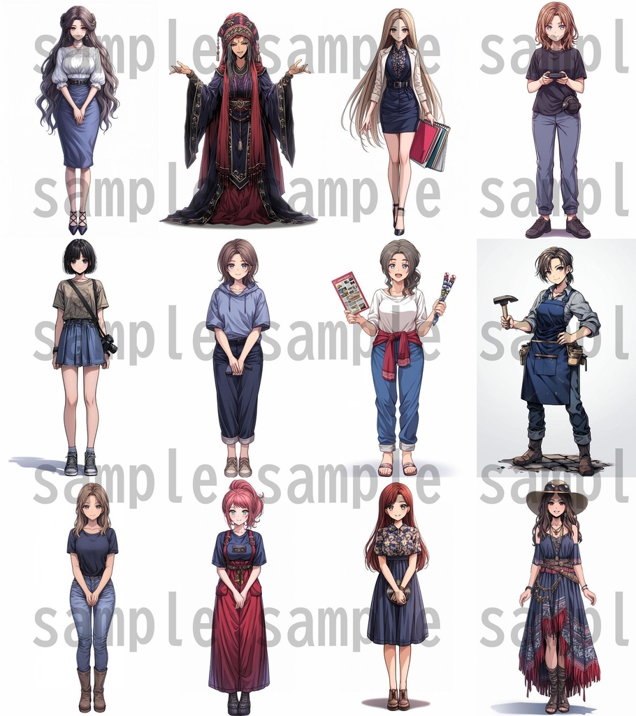 【172枚】現代人立ち絵イラスト【著作権フリー素材】TRPG