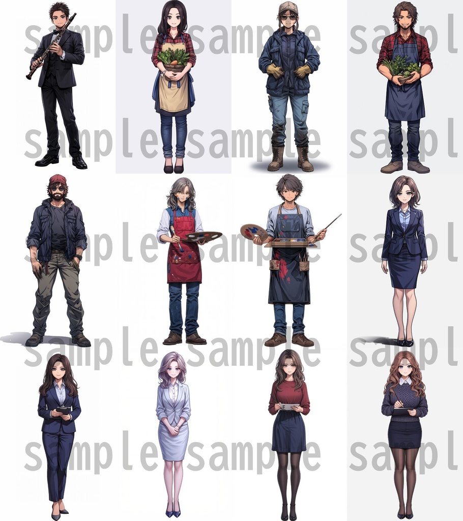 【172枚】現代人立ち絵イラスト【著作権フリー素材】TRPG