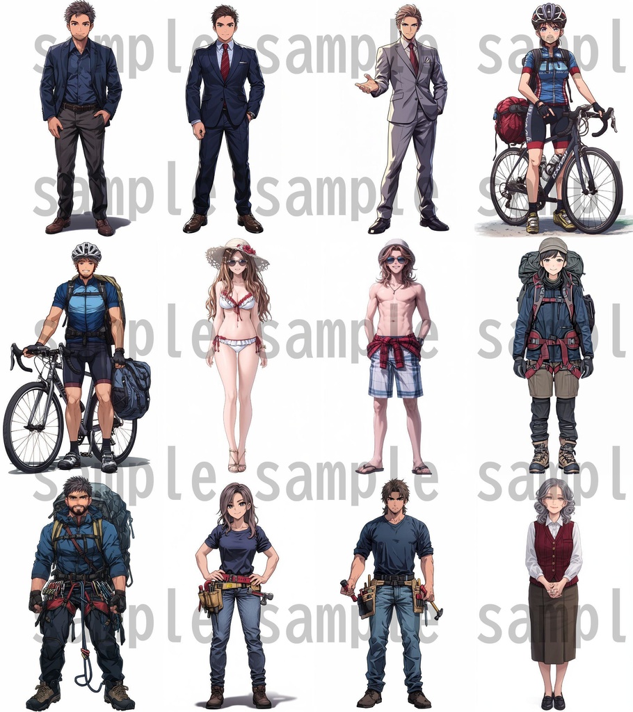 【172枚】現代人立ち絵イラスト【著作権フリー素材】TRPG