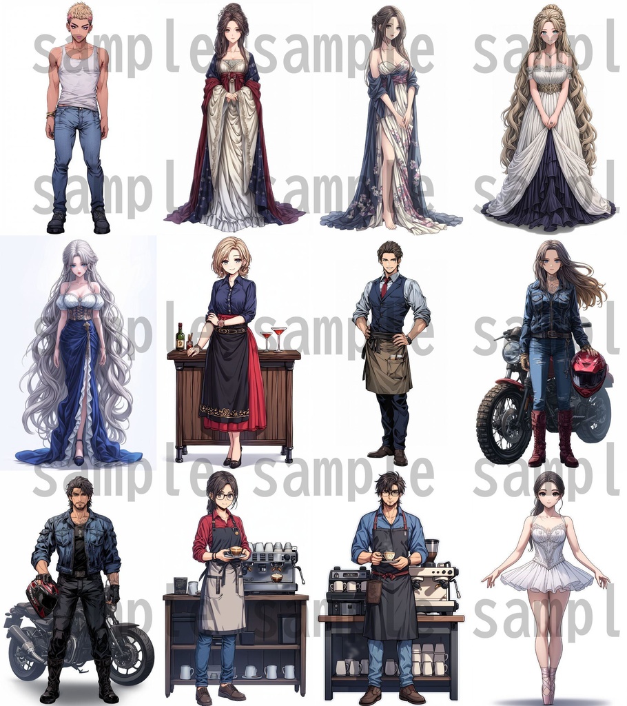 【172枚】現代人立ち絵イラスト【著作権フリー素材】TRPG