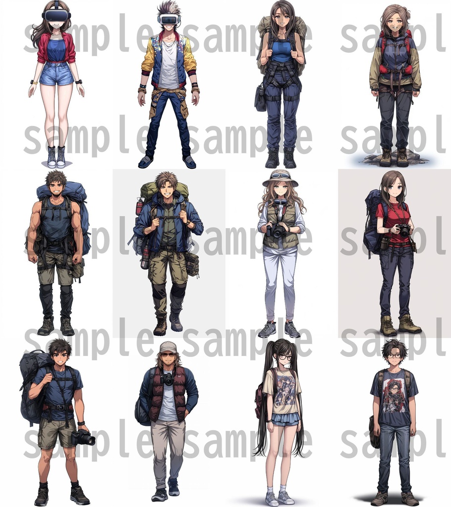 【172枚】現代人立ち絵イラスト【著作権フリー素材】TRPG