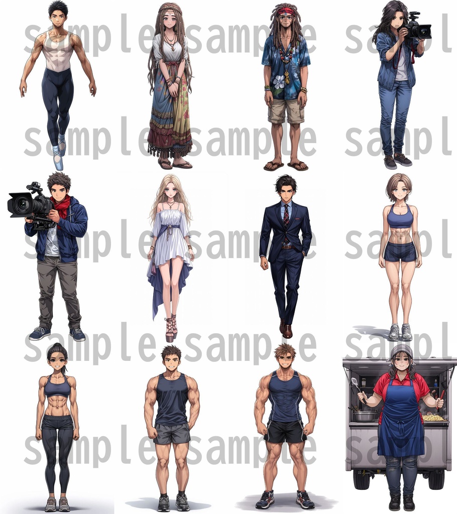 【172枚】現代人立ち絵イラスト【著作権フリー素材】TRPG