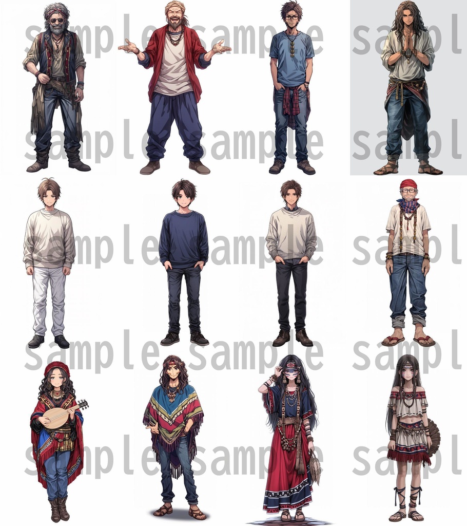 【172枚】現代人立ち絵イラスト【著作権フリー素材】TRPG