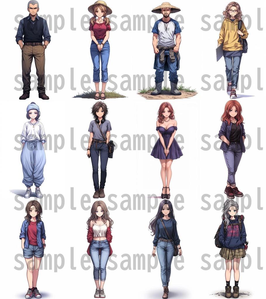 【172枚】現代人立ち絵イラスト【著作権フリー素材】TRPG