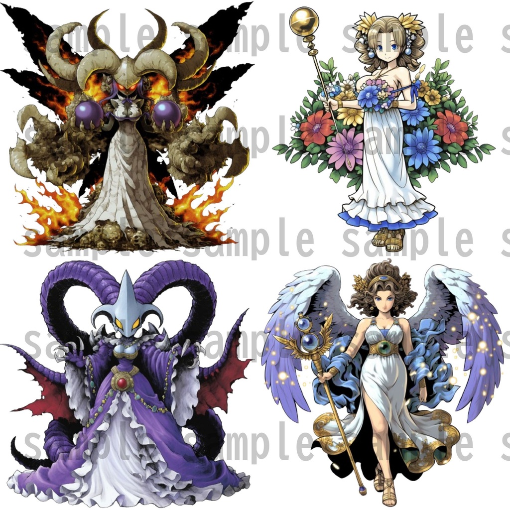 【24枚】オリュンポス十二神 立ち絵イラスト【著作権フリー素材】ボス/敵キャラ/ギリシャ神話/TRPG/RPGツクール